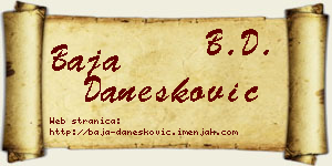 Baja Danesković vizit kartica